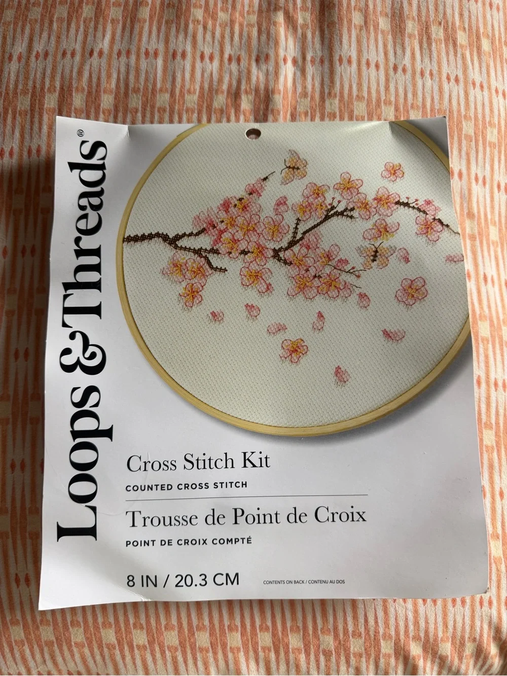 DIY CROSS STITCH KIT — CHERRY BLOSSOM